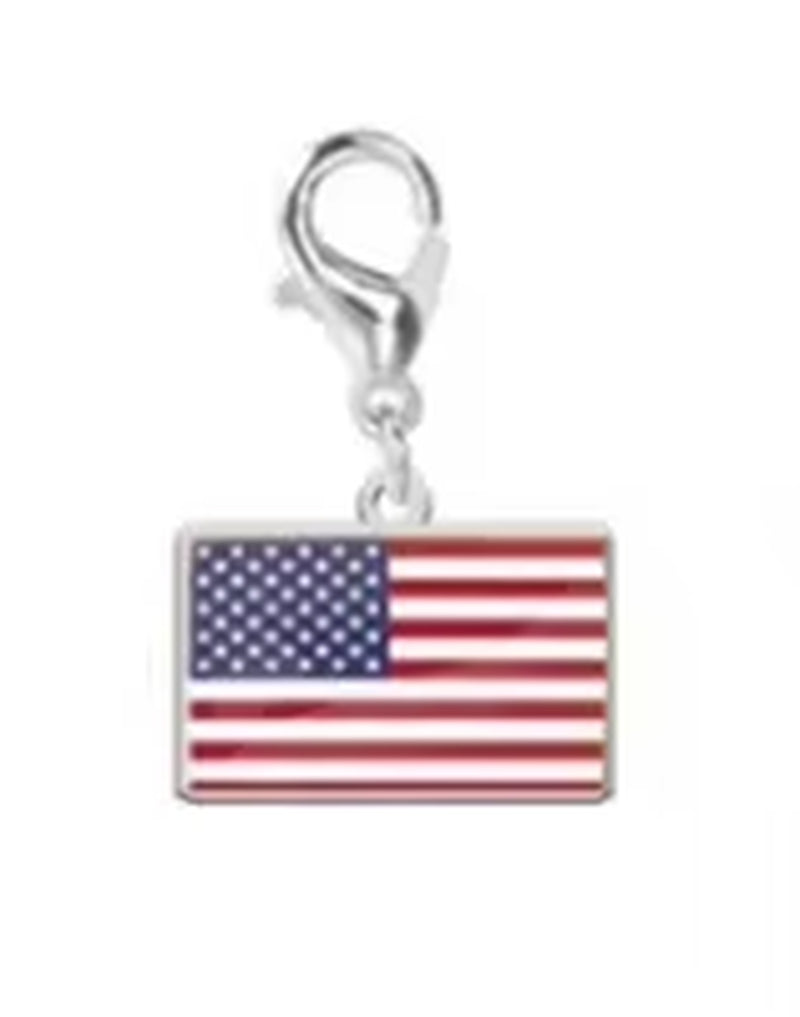 10*6.6Mm Country Flag Charms for Jewelry Making DIY Bracelet Stainless Steel Fashion Jewelry Recording Your Travel Memories