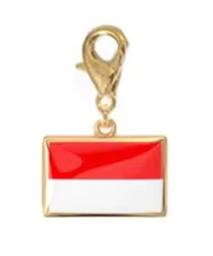 10*6.6Mm Country Flag Charms for Jewelry Making DIY Bracelet Stainless Steel Fashion Jewelry Recording Your Travel Memories