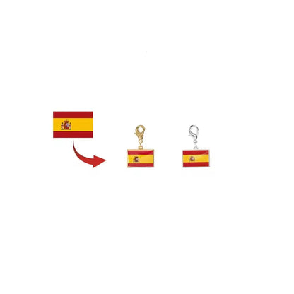 10*6.6Mm Country Flag Charms for Jewelry Making DIY Bracelet Stainless Steel Fashion Jewelry Recording Your Travel Memories