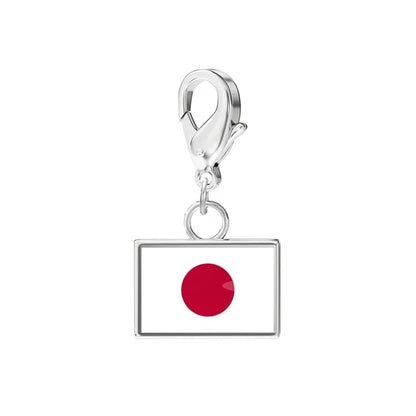 10*6.6Mm Country Flag Charms for Jewelry Making DIY Bracelet Stainless Steel Fashion Jewelry Recording Your Travel Memories