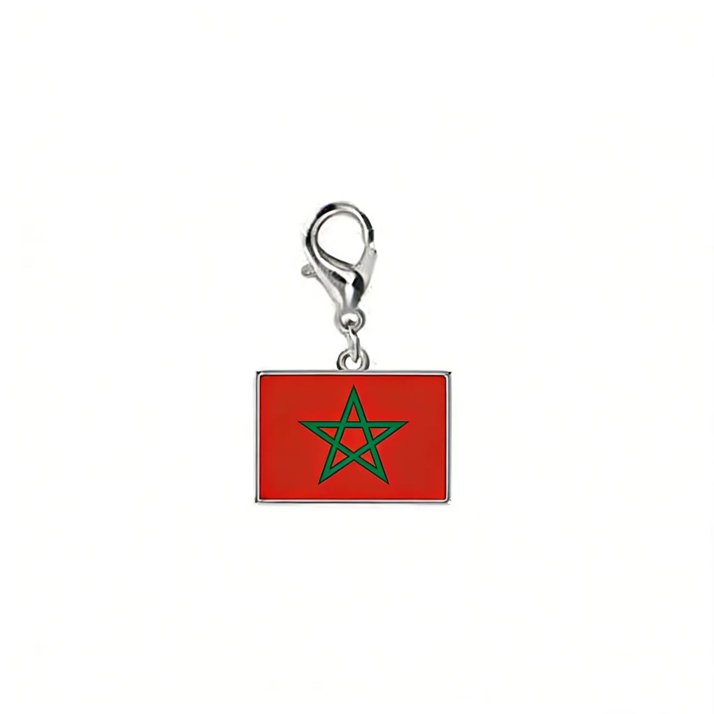 10*6.6Mm Country Flag Charms for Jewelry Making DIY Bracelet Stainless Steel Fashion Jewelry Recording Your Travel Memories