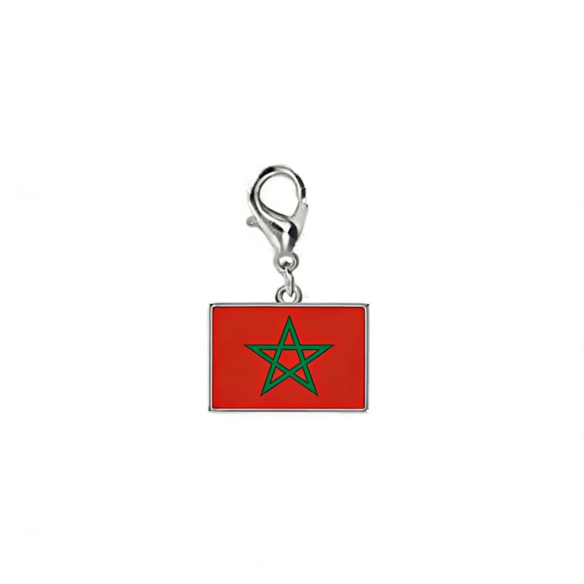 10*6.6Mm Country Flag Charms for Jewelry Making DIY Bracelet Stainless Steel Fashion Jewelry Recording Your Travel Memories