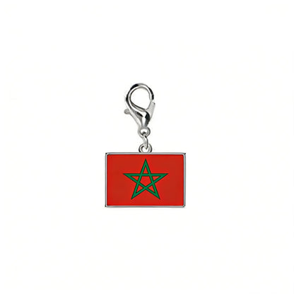 10*6.6Mm Country Flag Charms for Jewelry Making DIY Bracelet Stainless Steel Fashion Jewelry Recording Your Travel Memories